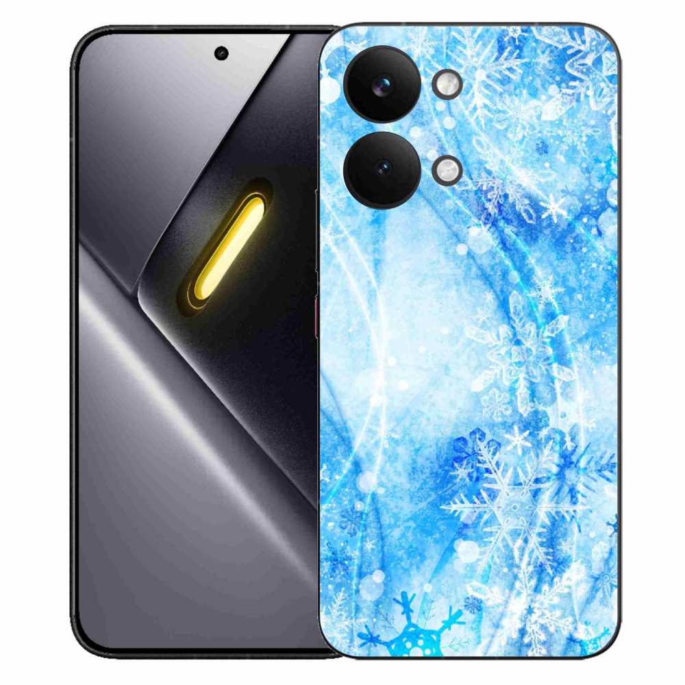 Gelový kryt mmCase na Xiaomi Poco X8 Pro Max - sněhové vločky