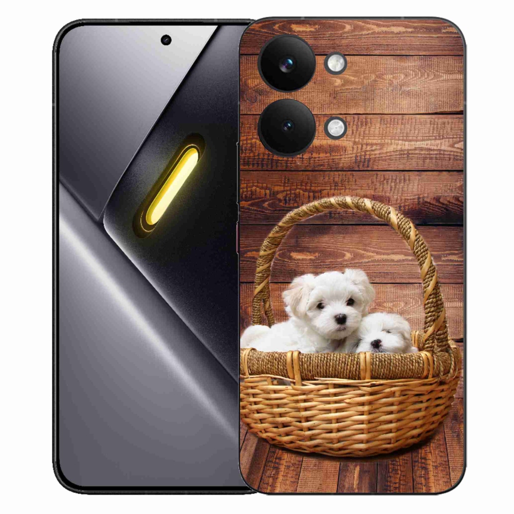 Gelový kryt mmCase na Xiaomi Poco X8 Pro Max - štěňátka