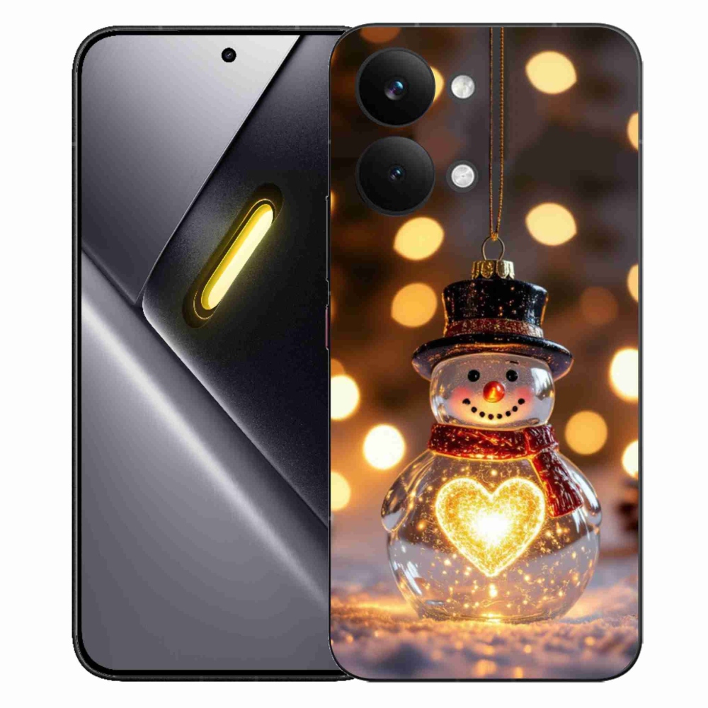 Gelový kryt mmCase na Xiaomi Poco X8 Pro Max - svítící vánoční sněhulák