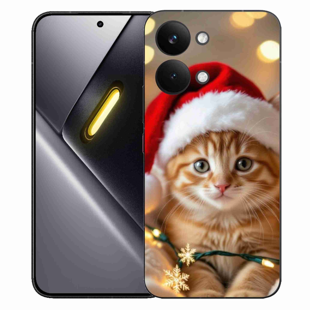 Gelový kryt mmCase na Xiaomi Poco X8 Pro Max - vánoční kotě