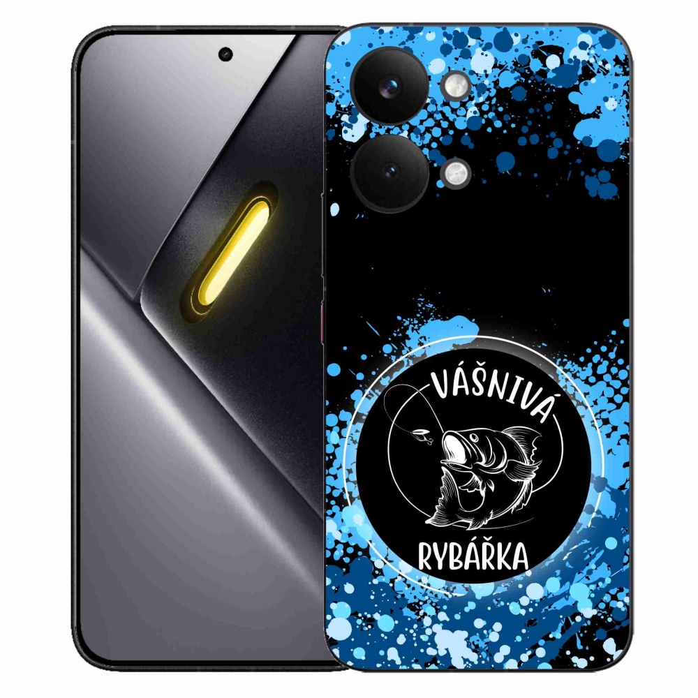 Gelový kryt mmCase na Xiaomi Poco X8 Pro Max - vášnivá rybářka černé pozadí