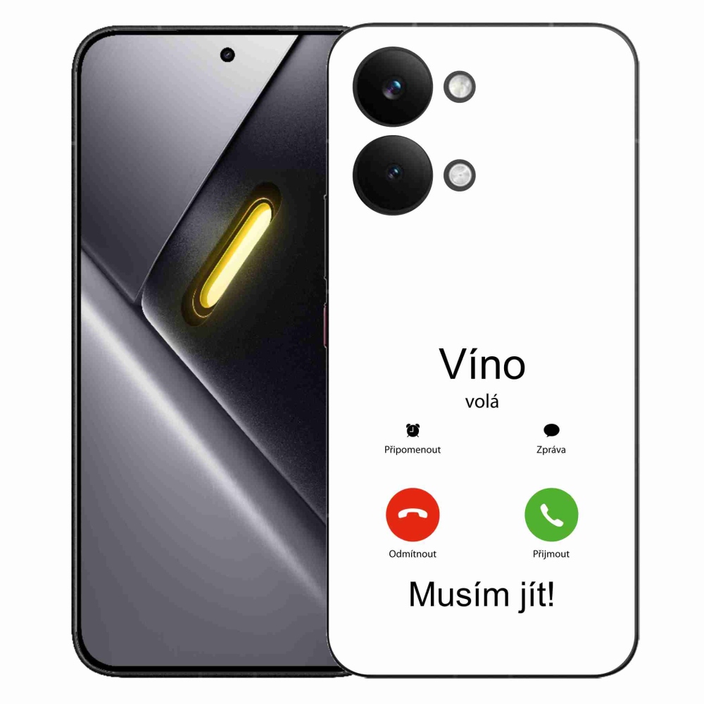 Gelový kryt mmCase na Xiaomi Poco X8 Pro Max - víno volá bílé pozadí