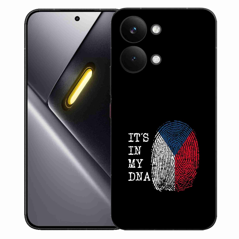 Gelový kryt mmCase na Xiaomi Poco X8 Pro Max - vlajka otisk prstu černé pozadí