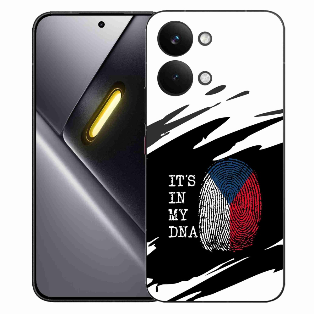 Gelový kryt mmCase na Xiaomi Poco X8 Pro Max - vlajka otisk prstu černobílé pozadí