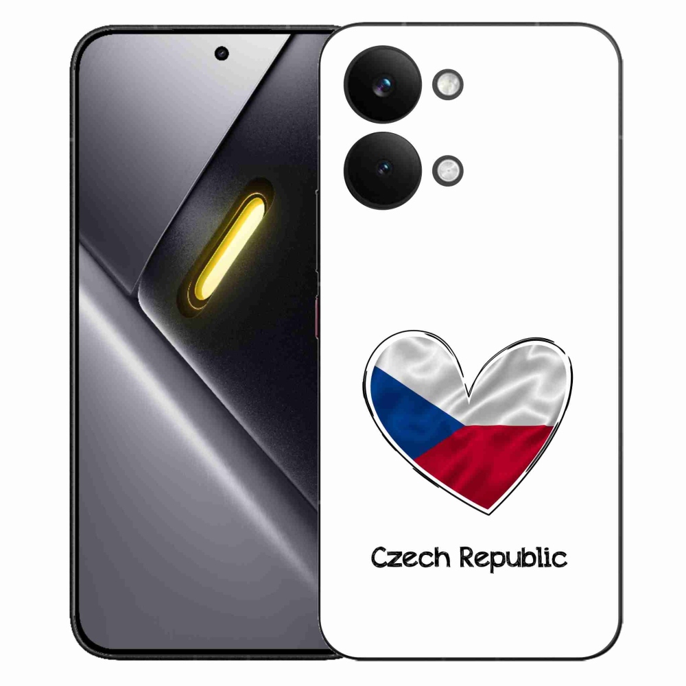 Gelový kryt mmCase na Xiaomi Poco X8 Pro Max - vlajka srdce bílé pozadí