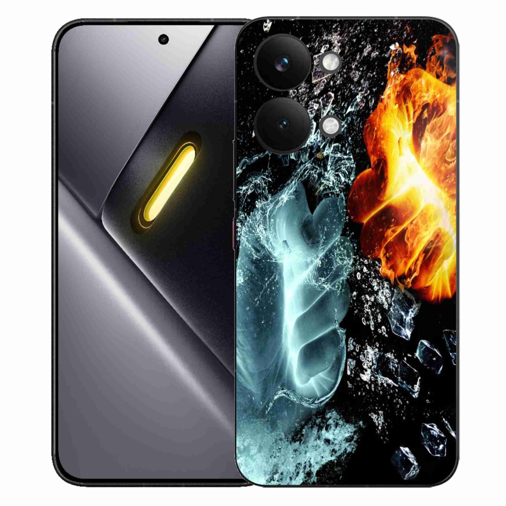 Gelový kryt mmCase na Xiaomi Poco X8 Pro Max - voda a oheň