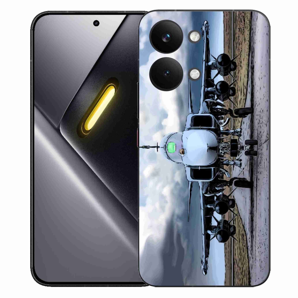 Gelový kryt mmCase na Xiaomi Poco X8 Pro Max - vojenské letadlo