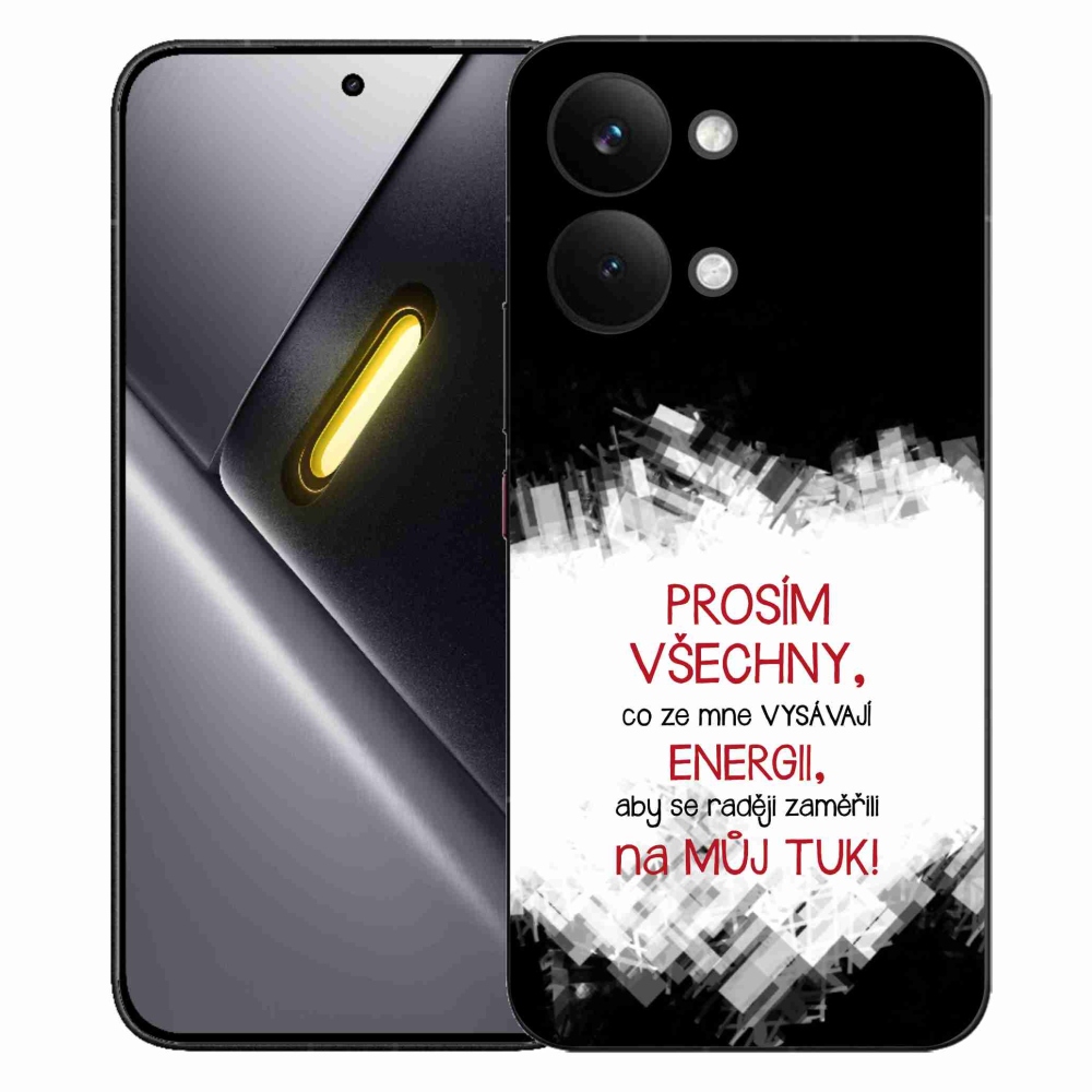 Gelový kryt mmCase na Xiaomi Poco X8 Pro Max - vtipný text 1 červený
