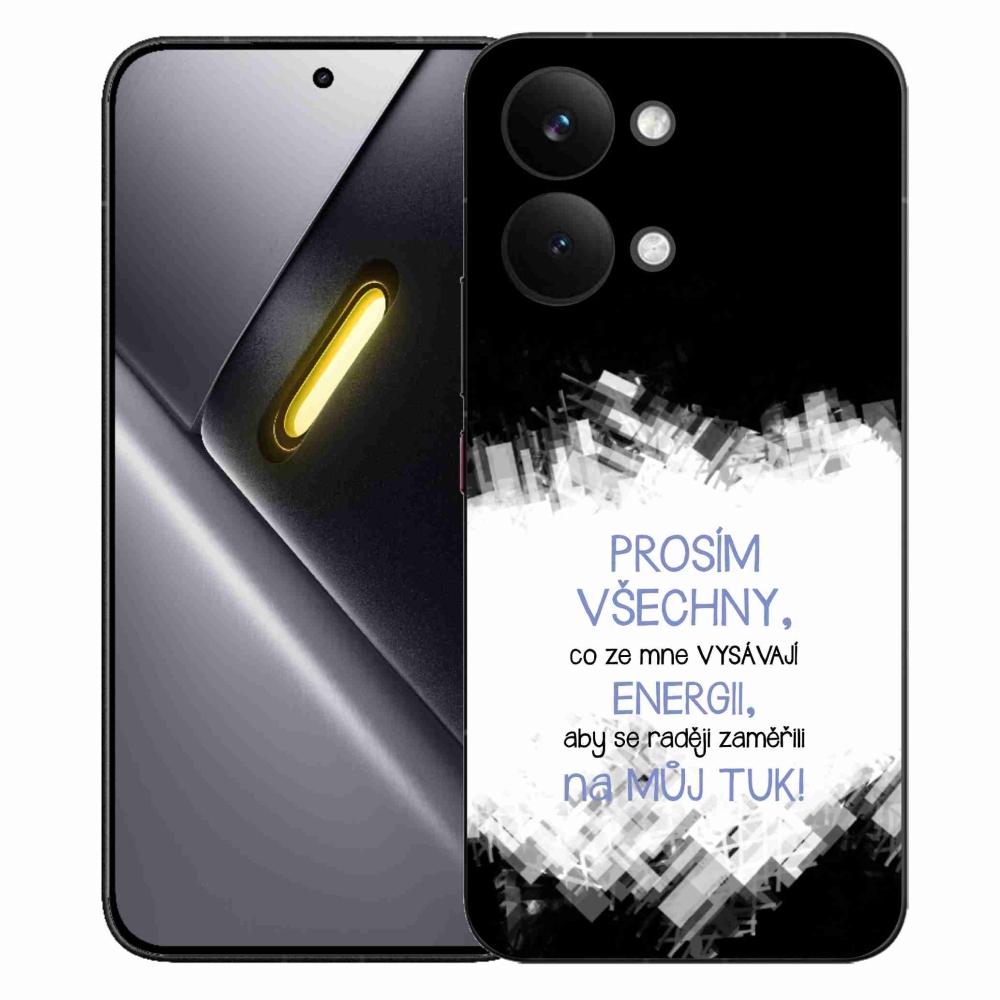 Gelový kryt mmCase na Xiaomi Poco X8 Pro Max - vtipný text 1 modrý