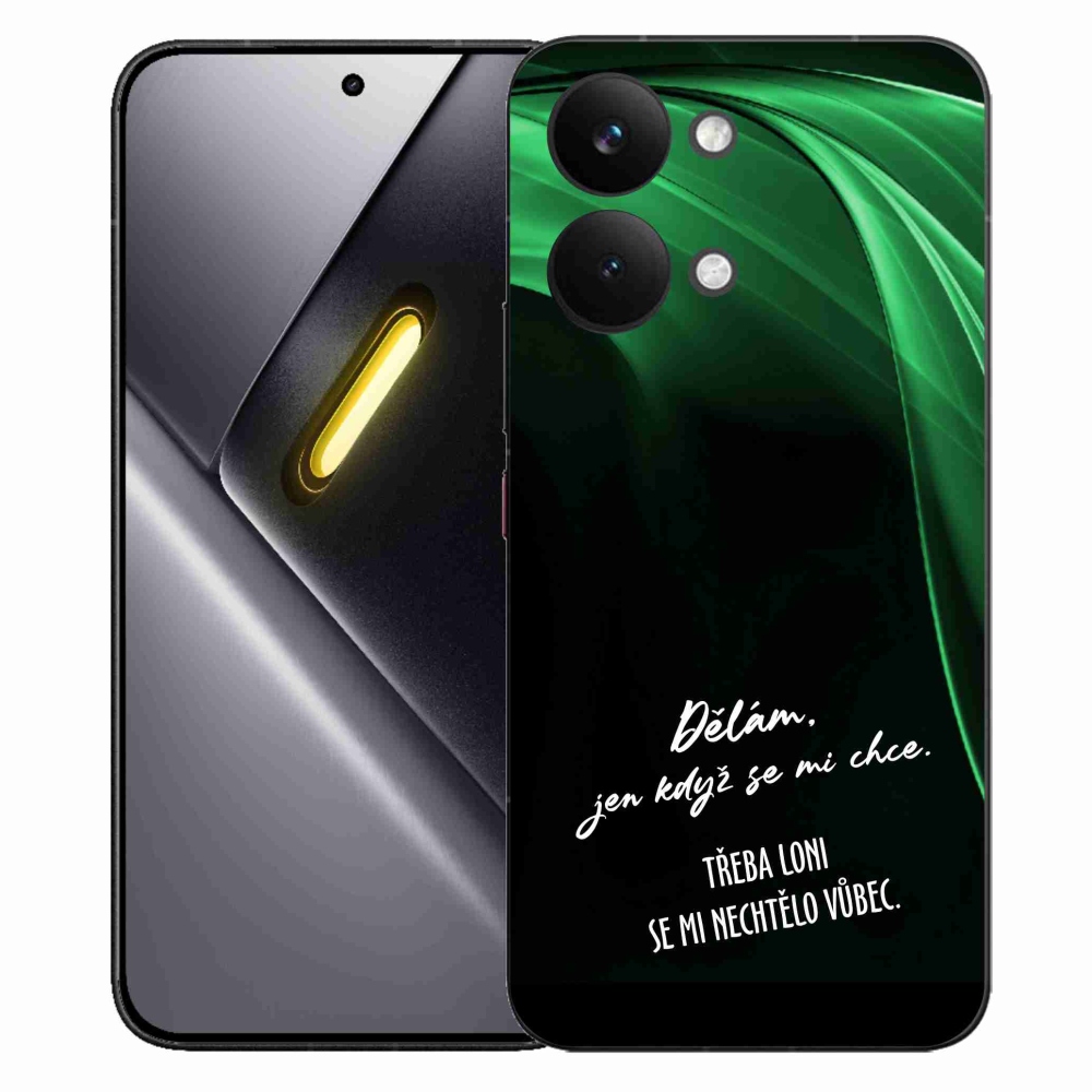 Gelový kryt mmCase na Xiaomi Poco X8 Pro Max - vtipný text 12 černé pozadí