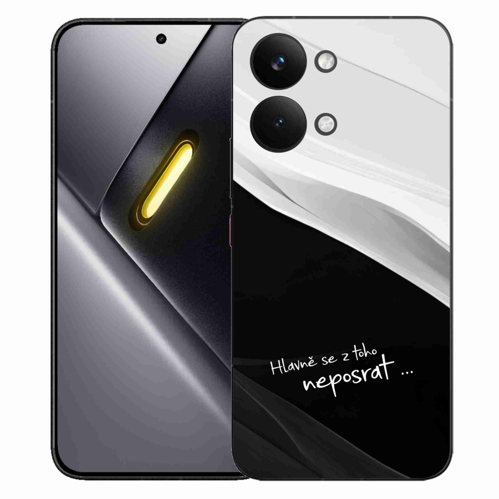 Gelový kryt mmCase na Xiaomi Poco X8 Pro Max - vtipný text 13 černobílé pozadí