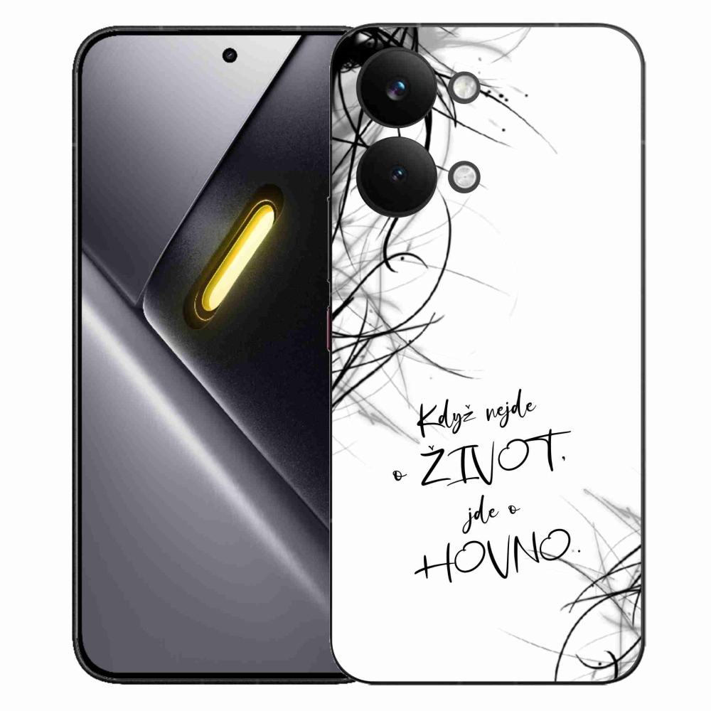 Gelový kryt mmCase na Xiaomi Poco X8 Pro Max - vtipný text 16 bílé pozadí