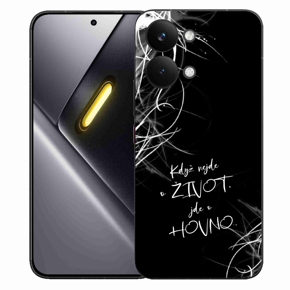 Gelový kryt mmCase na Xiaomi Poco X8 Pro Max - vtipný text 16 černé pozadí