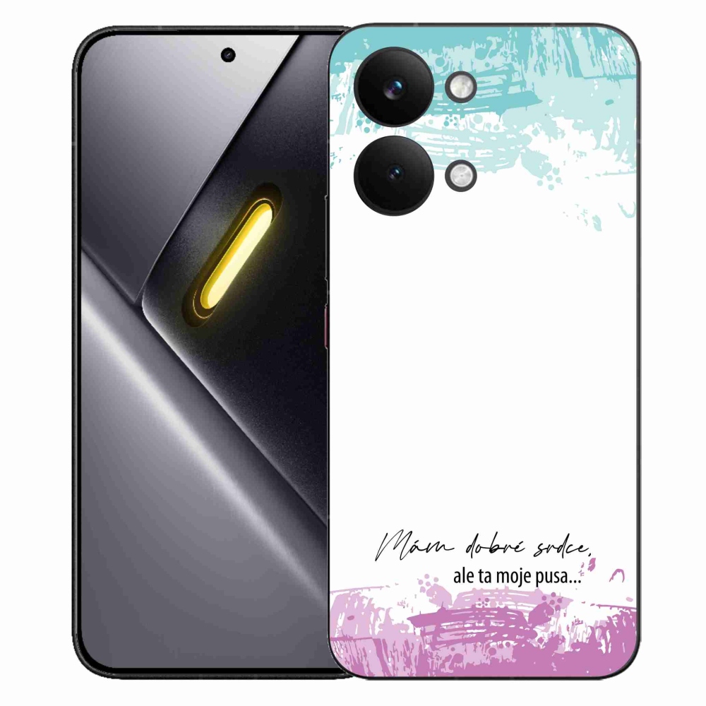 Gelový kryt mmCase na Xiaomi Poco X8 Pro Max - vtipný text 3 bílé pozadí