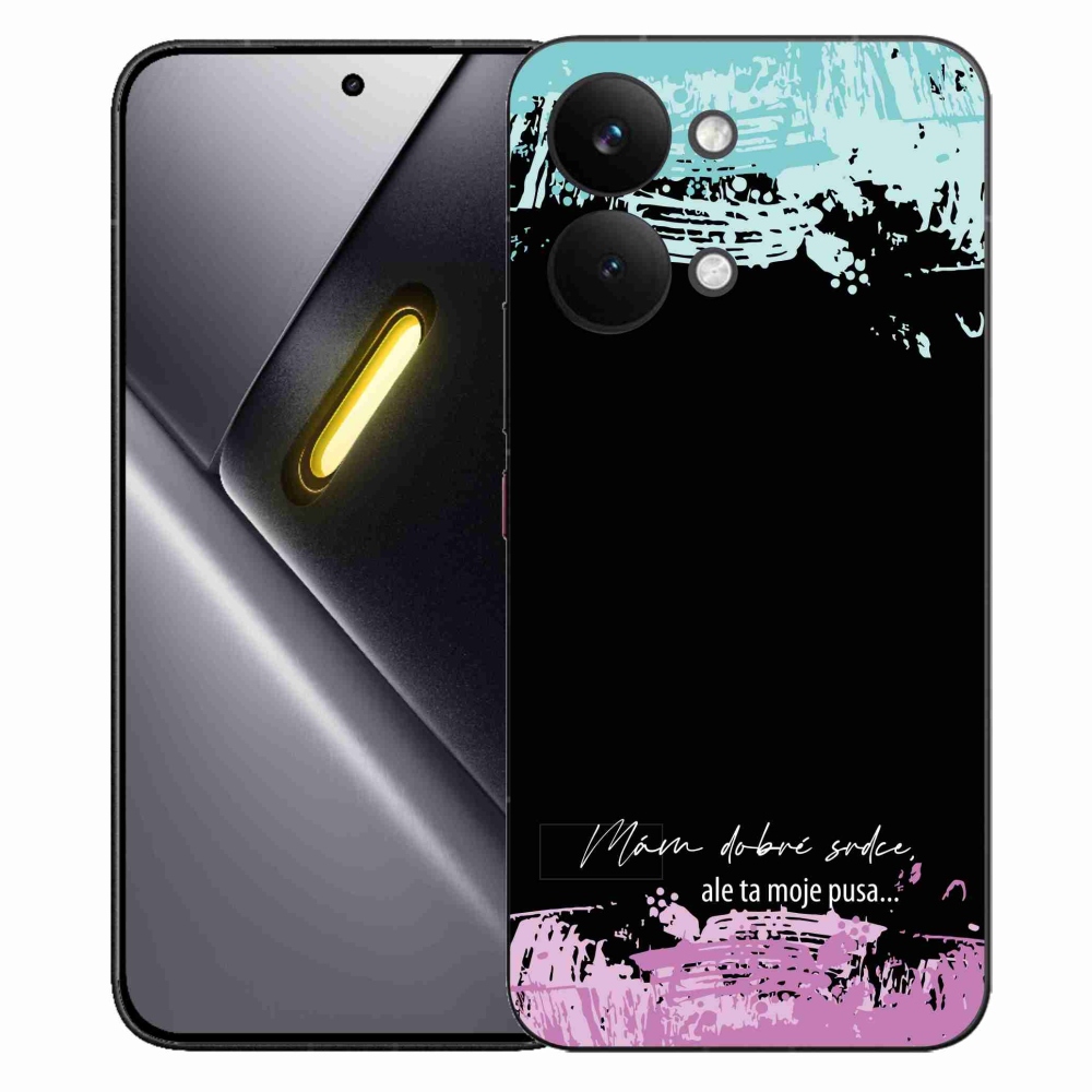 Gelový kryt mmCase na Xiaomi Poco X8 Pro Max - vtipný text 3 černé pozadí