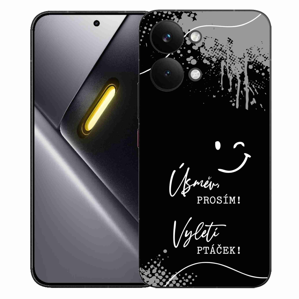 Gelový kryt mmCase na Xiaomi Poco X8 Pro Max - vtipný text 4 černé pozadí