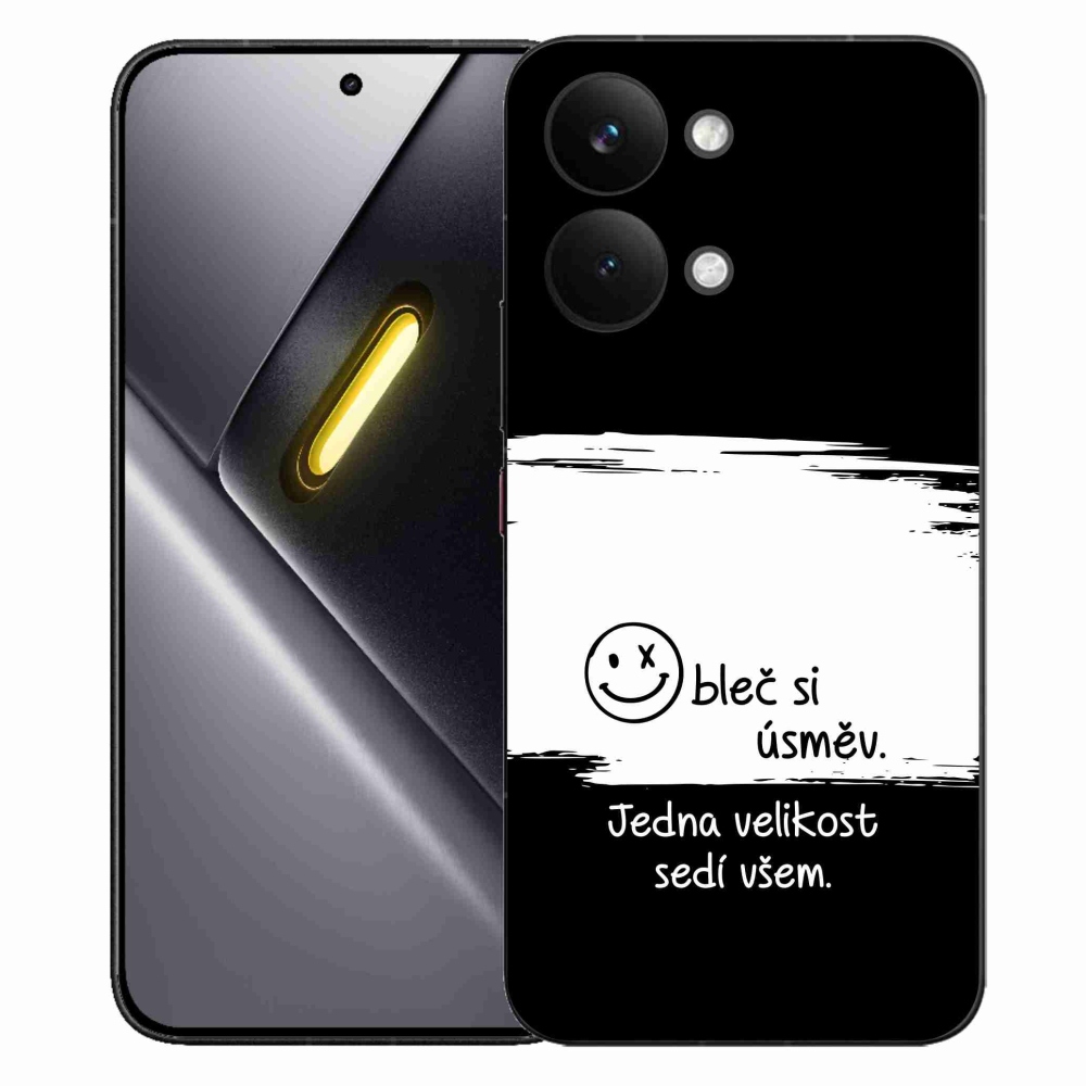 Gelový kryt mmCase na Xiaomi Poco X8 Pro Max - vtipný text 8 bíločerné pozadí