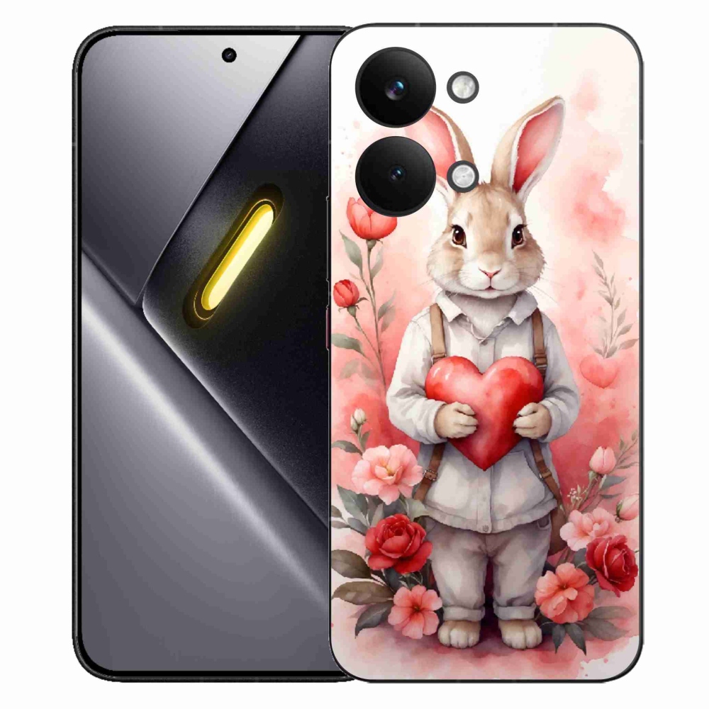 Gelový kryt mmCase na Xiaomi Poco X8 Pro Max - zajíc se srdíčkem