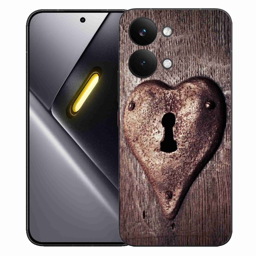 Gelový kryt mmCase na Xiaomi Poco X8 Pro Max - zámek ve tvaru srdce