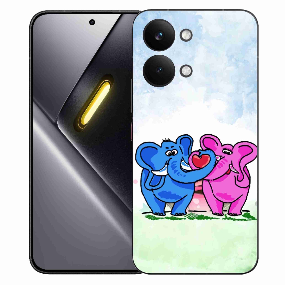 Gelový kryt mmCase na Xiaomi Poco X8 Pro Max - zamilovaní sloni