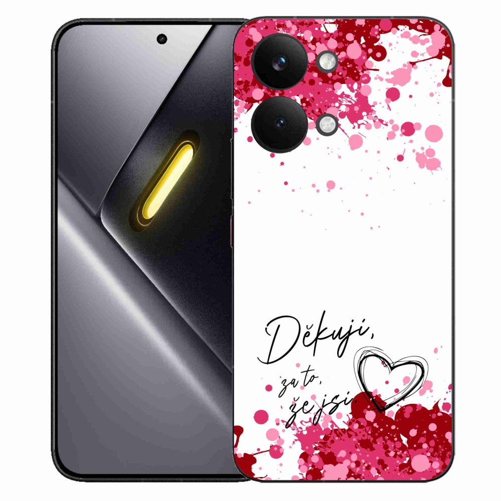 Gelový kryt mmCase na Xiaomi Poco X8 Pro Max - zamilovaný text 2 bílé pozadí