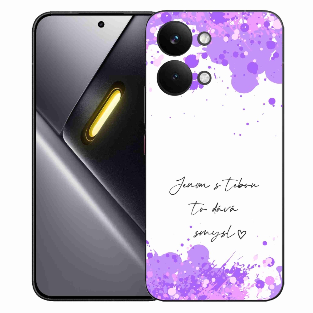 Gelový kryt mmCase na Xiaomi Poco X8 Pro Max - zamilovaný text bílé pozadí