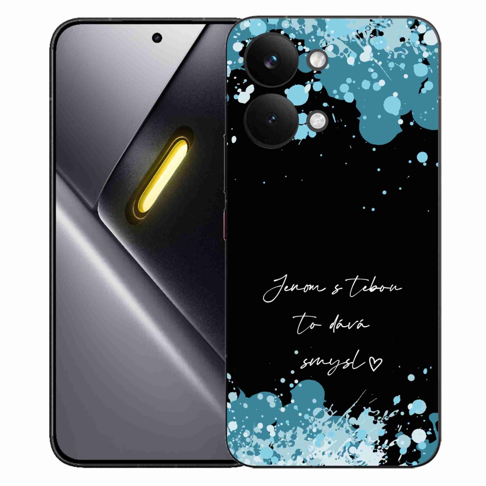 Gelový kryt mmCase na Xiaomi Poco X8 Pro Max - zamilovaný text černé pozadí