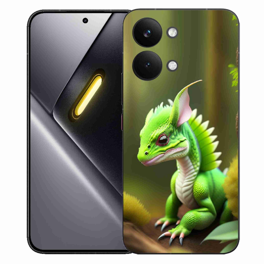 Gelový kryt mmCase na Xiaomi Poco X8 Pro Max - zelený dráček