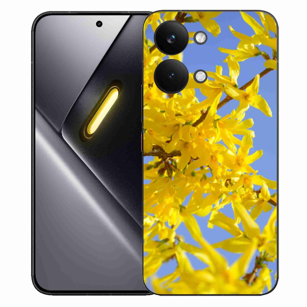 Gelový kryt mmCase na Xiaomi Poco X8 Pro Max - žluté květy