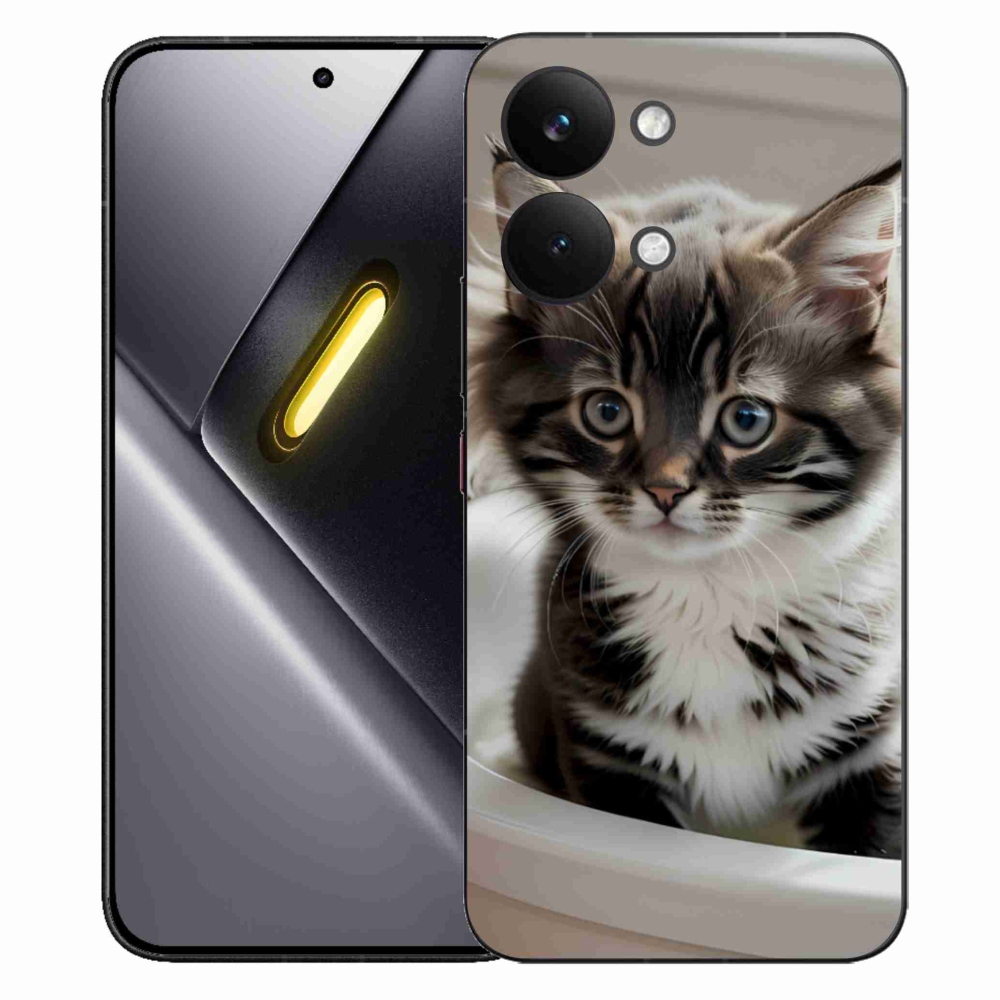 Gelový kryt mmCase na Xiaomi Poco X8 Pro Max - zvědavé kotě