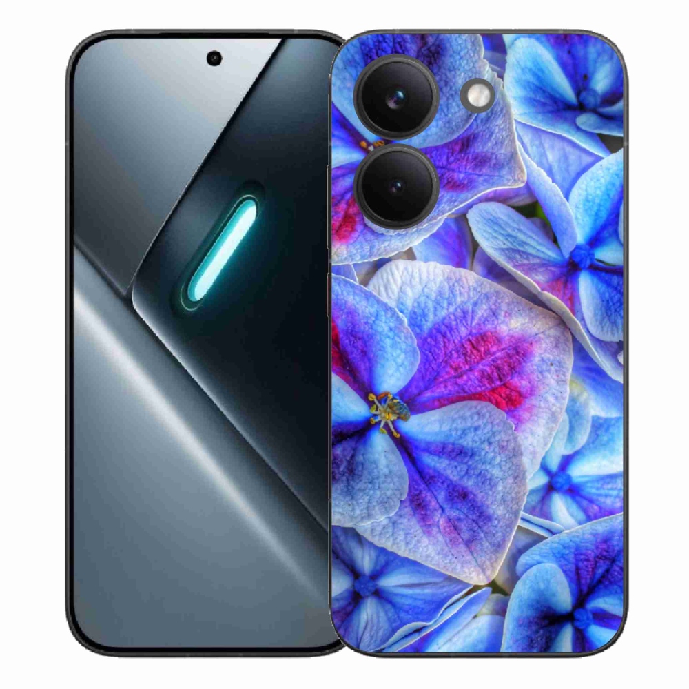 Gelový kryt mmCase na Xiaomi Poco X8 Pro - modré květy 1