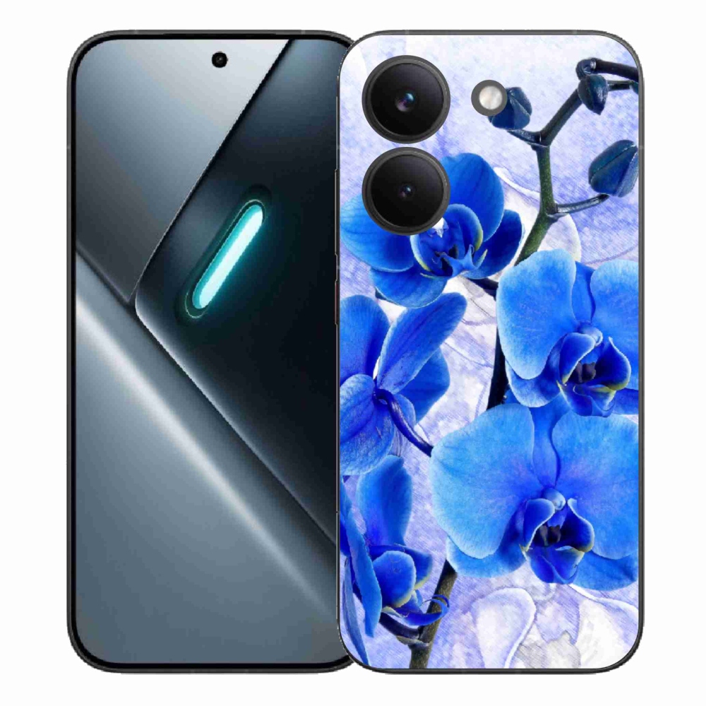 Gelový kryt mmCase na Xiaomi Poco X8 Pro - modré květy