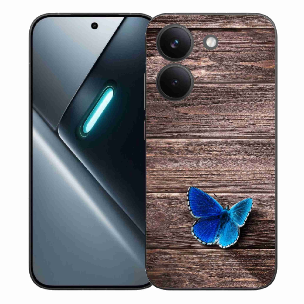 Gelový kryt mmCase na Xiaomi Poco X8 Pro - modrý motýl 1