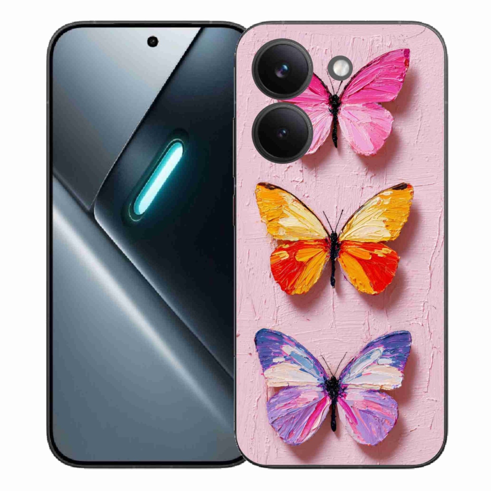 Gelový kryt mmCase na Xiaomi Poco X8 Pro - motýlí trojice