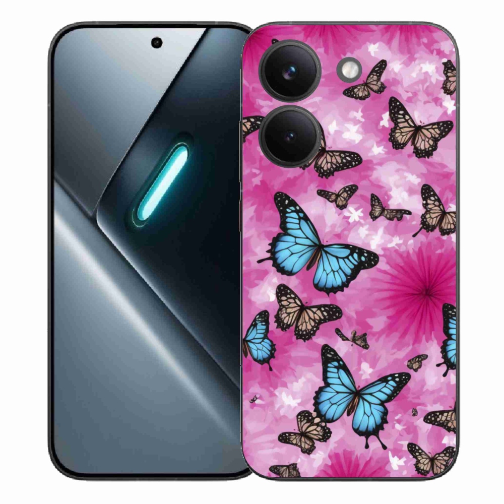 Gelový kryt mmCase na Xiaomi Poco X8 Pro - motýlí zahrada