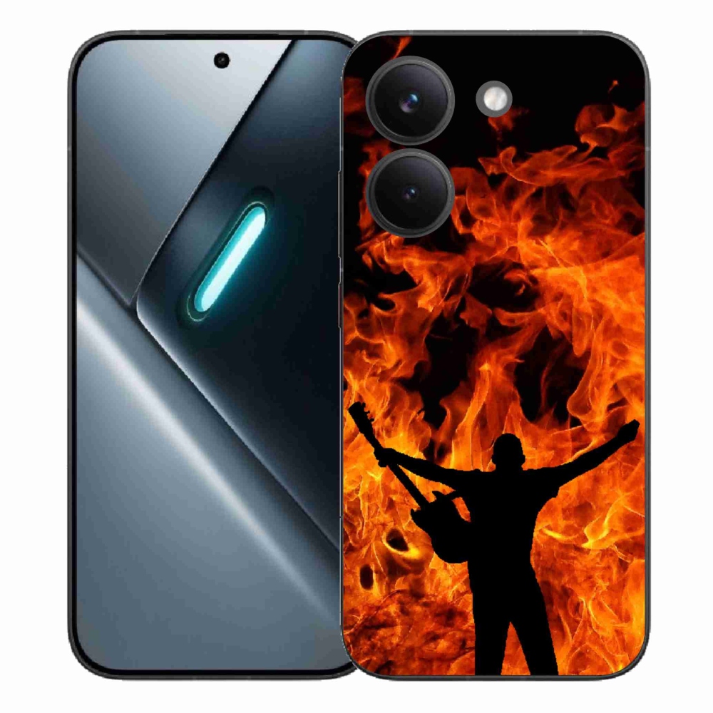 Gelový kryt mmCase na Xiaomi Poco X8 Pro - muzikant a oheň