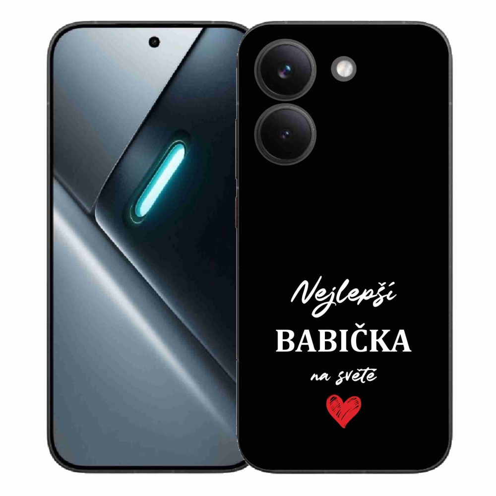 Gelový kryt mmCase na Xiaomi Poco X8 Pro - nejlepší babička 1 černé pozadí