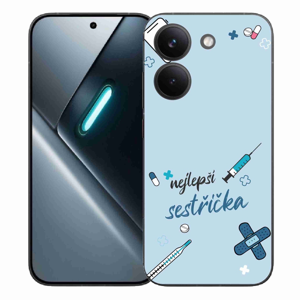 Gelový kryt mmCase na Xiaomi Poco X8 Pro - nejlepší sestřička modré pozadí