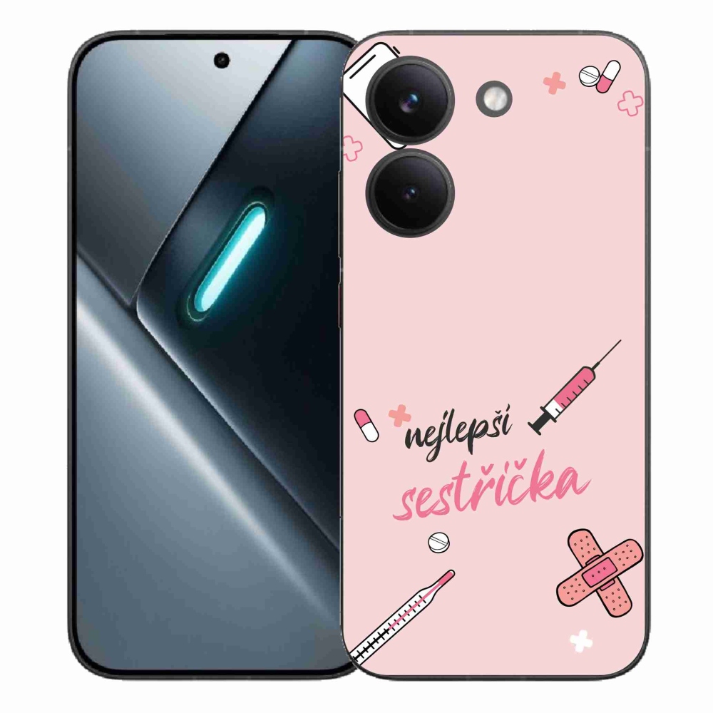 Gelový kryt mmCase na Xiaomi Poco X8 Pro - nejlepší sestřička růžové pozadí