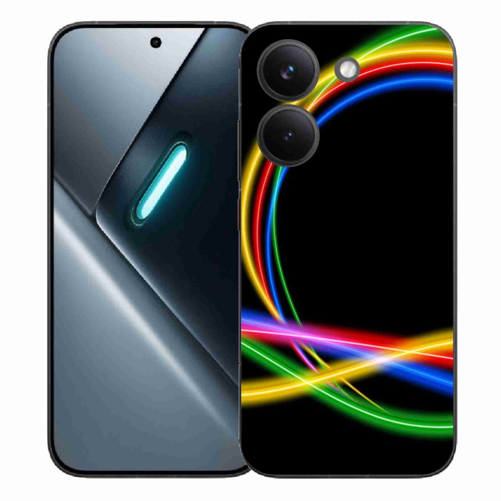 Gelový kryt mmCase na Xiaomi Poco X8 Pro - neonové kruhy