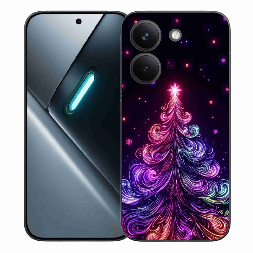 Gelový kryt mmCase na Xiaomi Poco X8 Pro - neonový vánoční stromek 1