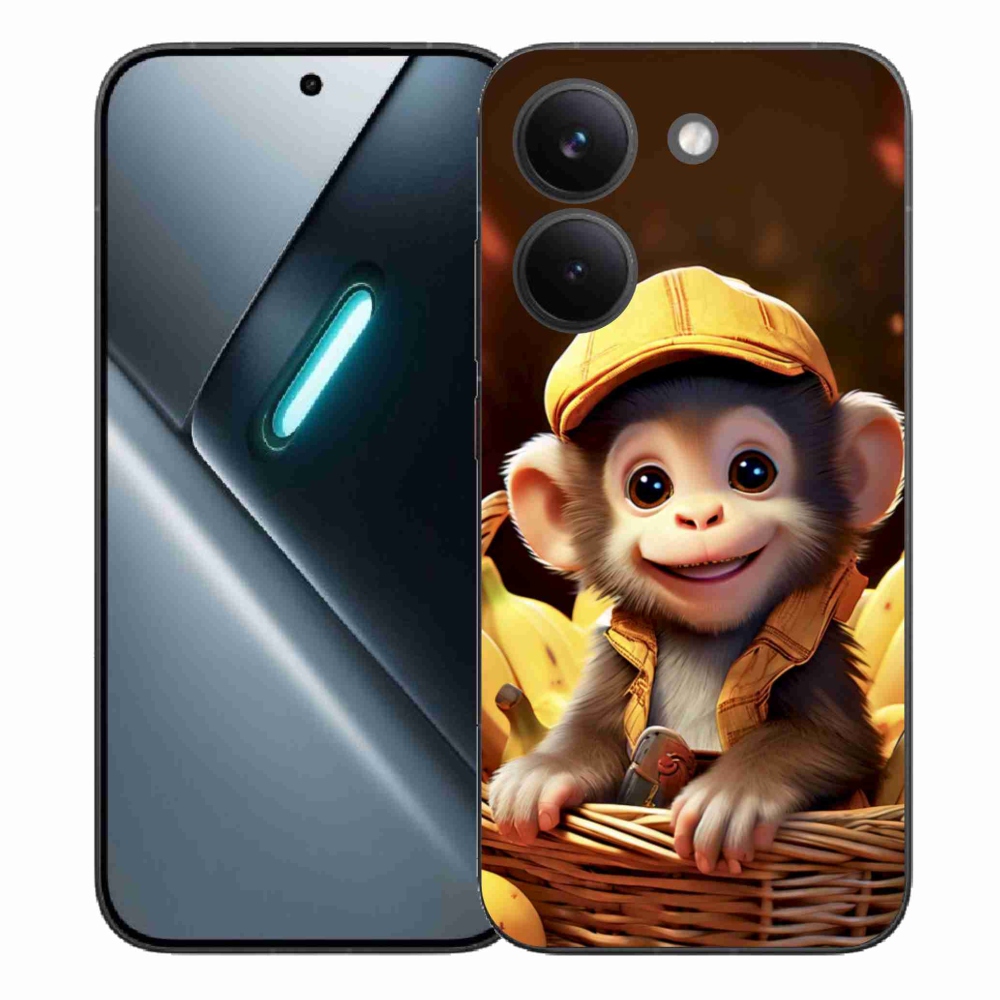 Gelový kryt mmCase na Xiaomi Poco X8 Pro - opice v košíku
