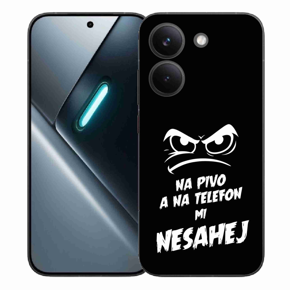 Gelový kryt mmCase na Xiaomi Poco X8 Pro - pivní motiv 2 černé pozadí