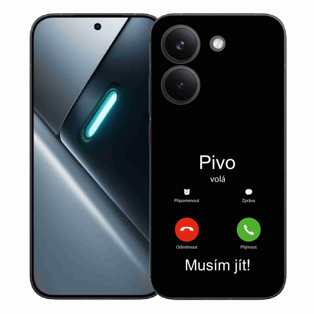 Gelový kryt mmCase na Xiaomi Poco X8 Pro - pivo volá černé pozadí