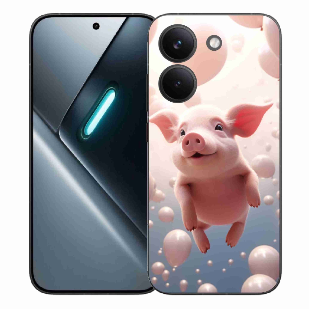 Gelový kryt mmCase na Xiaomi Poco X8 Pro - prasátko s balónky
