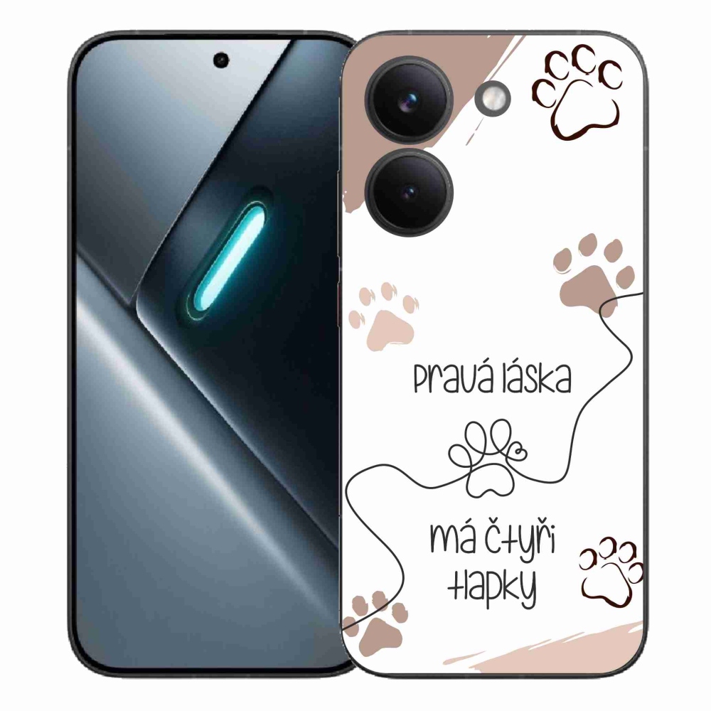 Gelový kryt mmCase na Xiaomi Poco X8 Pro - psí motiv 1 bílé pozadí