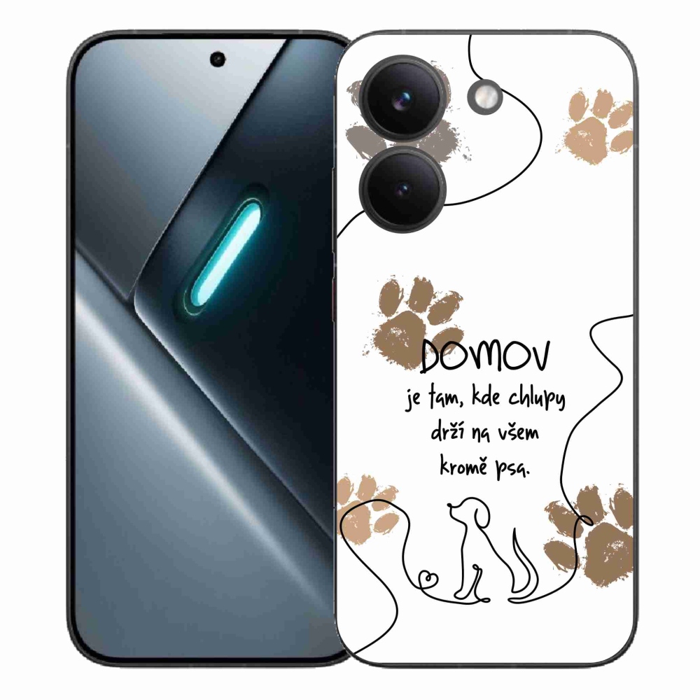 Gelový kryt mmCase na Xiaomi Poco X8 Pro - psí motiv bílé pozadí
