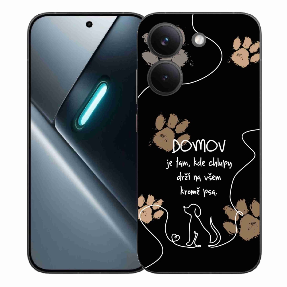 Gelový kryt mmCase na Xiaomi Poco X8 Pro - psí motiv černé pozadí