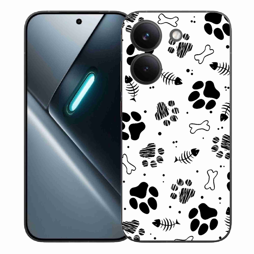 Gelový kryt mmCase na Xiaomi Poco X8 Pro - psí tlapky 1