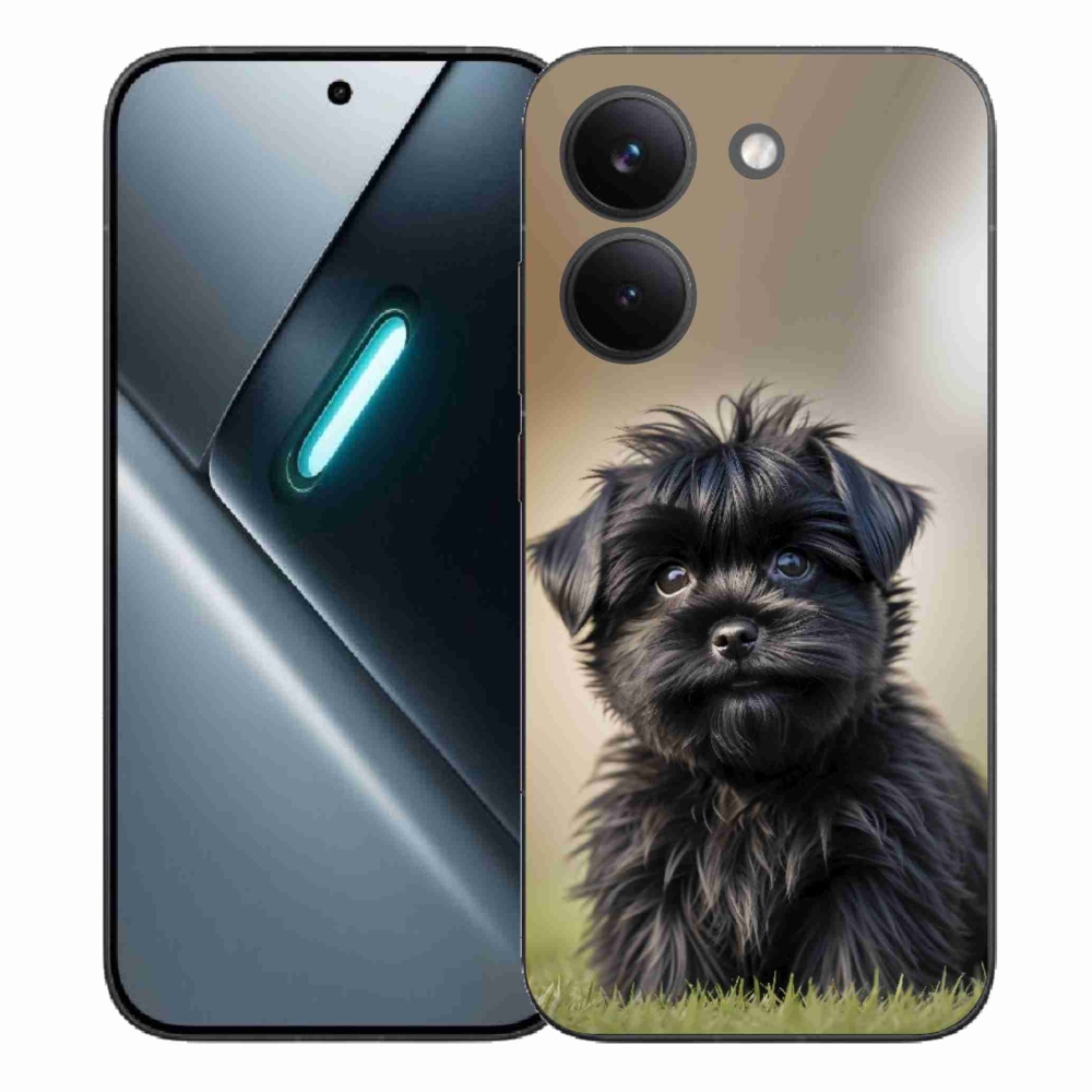 Gelový kryt mmCase na Xiaomi Poco X8 Pro - roztomilý černý pejsek